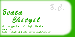 beata chityil business card